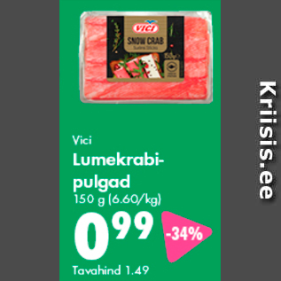 Allahindlus - Vici Lumekrabipulgad 150 g