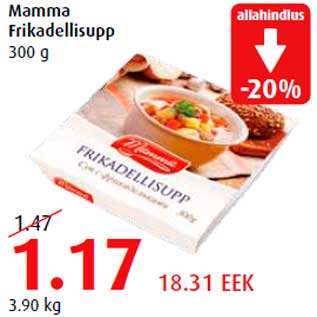 Allahindlus - Mamma Frikadellisupp 300 g