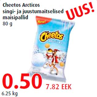 Allahindlus - Cheetos Arcticos singi- ja juustumaitselised maisipallid 80 g