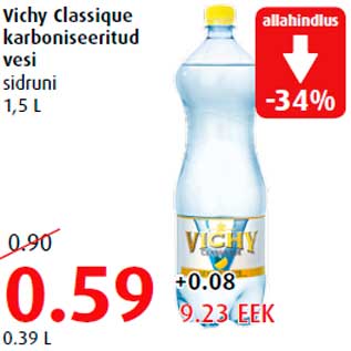 Allahindlus - Vichy Classique karboniseeritud vesi sidruni 1,5 L