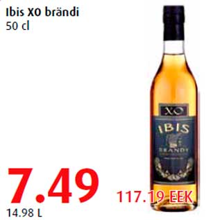 Allahindlus - Ibis XO brändi 50 cl