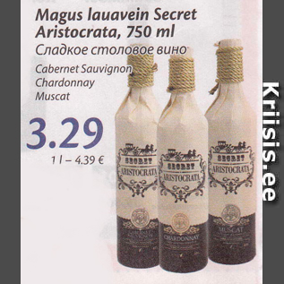 Allahindlus - Magus lauavein secret Aristokrata, 750 ml