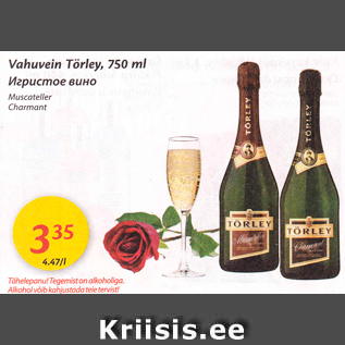 Allahindlus - Vahuvein Törley, 750 ml