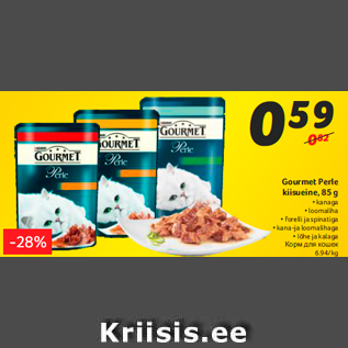 Allahindlus - Gourmet Perle kiisueine, 85 g