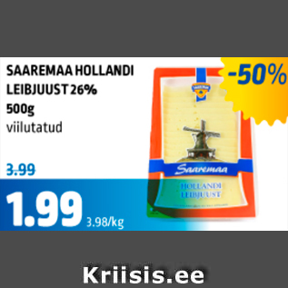 Allahindlus - SEEREMAA HOLLANDI LEIBJUUST 26%, 500 g