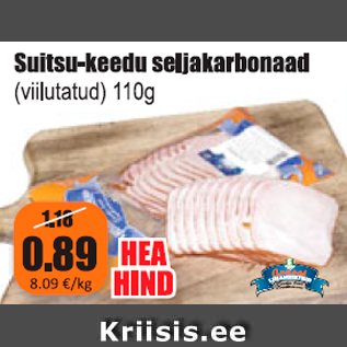 Allahindlus - Suitsu-keedu seljakarbonaad