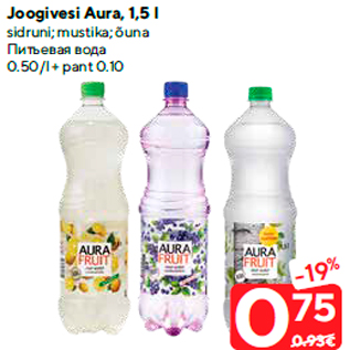 Allahindlus - Joogivesi Aura, 1,5 l