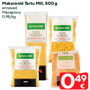 Allahindlus - Makaronid Tartu Mill, 500 g