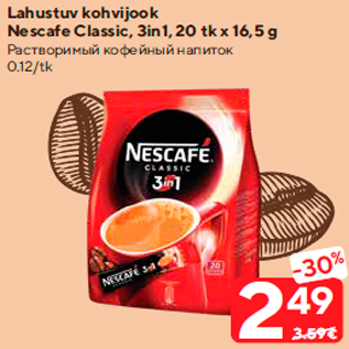 Allahindlus - Lahustuv kohvijook Nescafe Classic, 3in1