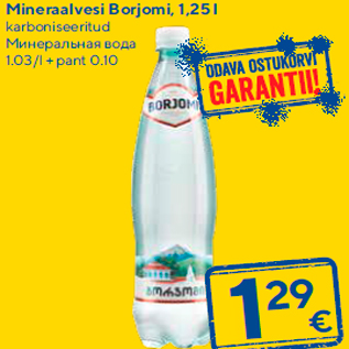 Allahindlus - Mineraalvesi Borjomi, 1,25 l