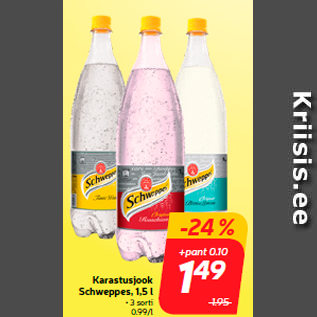 Allahindlus - Karastusjook Schweppes, 1,5 l