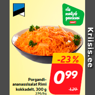 Allahindlus - Porgandiananassisalat Rimi kokkadelt, 300 g