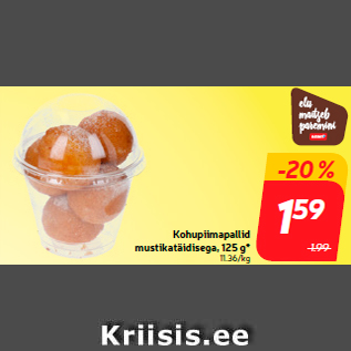 Allahindlus - Kohupiimapallid mustikatäidisega, 125 g*