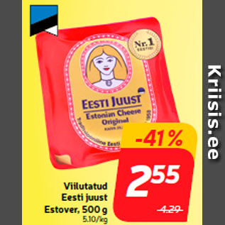 Allahindlus - Viilutatud Eesti juust Estover, 500 g