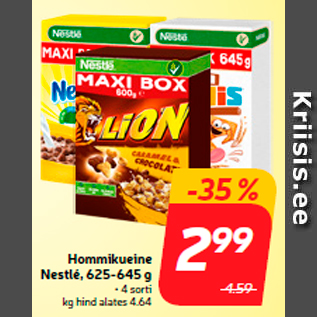 Allahindlus - Hommikueine Nestlé, 625-645 g