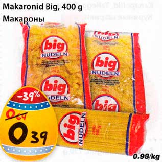 Allahindlus - Makaronid Big, 400g