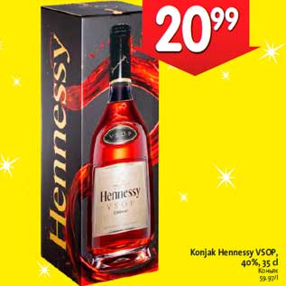 Allahindlus - Konjak Hennessy VSOP, 40%, 35 cl