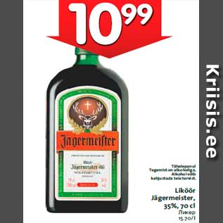 Allahindlus - Liköör Jägermeister, 35%, 70 cl