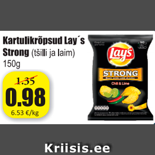 Allahindlus - Kartulikrõpsud Lay´s Strong