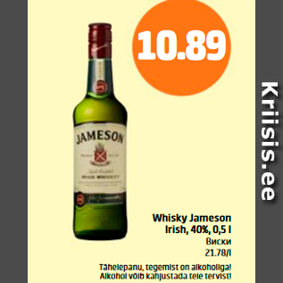 Allahindlus - Whisky Jameson Irish