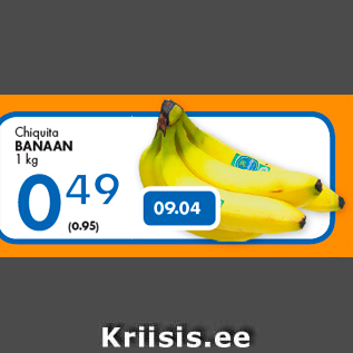 Allahindlus - Chiquita BANAAN 1 kg