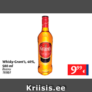 Allahindlus - Whisky Grant´s, 40%, 500 ml