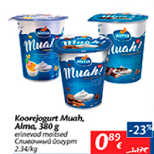 Allahindlus - Koorejogurt Muah, Alma, 380 g