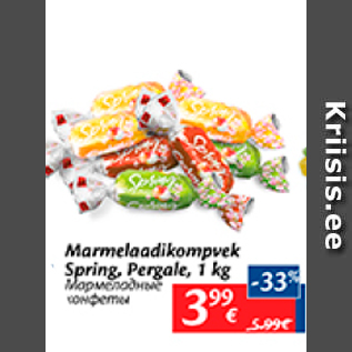 Allahindlus - Marmelaadikompvek Spring, Pergale, 1 kg