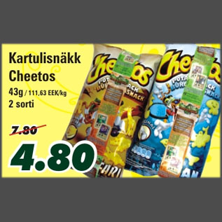 Allahindlus - Kartulisnäkk Cheetos