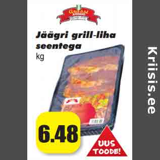 Allahindlus - Jäägri grill-liha seentega kg