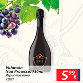 Allahindlus - Vahuvein Nua Prosecco, 750 ml