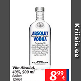 Allahindlus - Viin Absolut