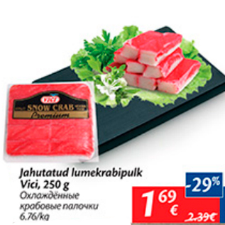 Allahindlus - Jahutatud lumekrabipulk Vici, 250 g