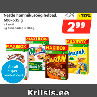 Allahindlus - Nestle hommikusöögihelbed, 600-625 g**