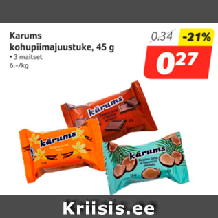 Allahindlus - Karums kohupiimajuustuke, 45 g