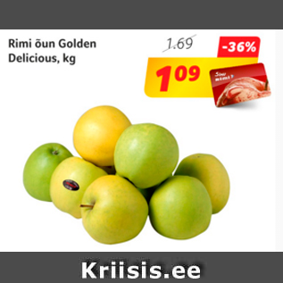 Allahindlus - Rimi õun Golden Delicious, kg