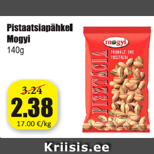 Allahindlus - Pistaatsipähkel Mogyi 140 g