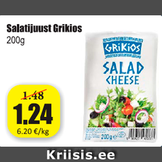 Allahindlus - Salatijuust Grikios 200 g