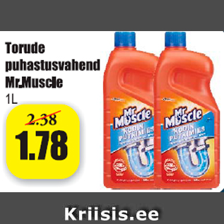 Allahindlus - Torude puhastusvahend Mr.Muscle 1 l