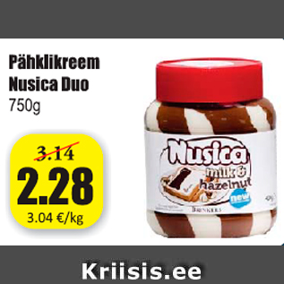 Allahindlus - Pähklikreem Nusica Duo, 750 g