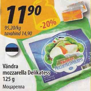 Allahindlus - Vändra mozzarella Delikatess