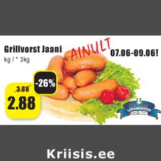 Allahindlus - Grillvorst Jaani