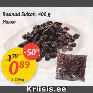 Allahindlus - Rosinad Sultan, 400 g