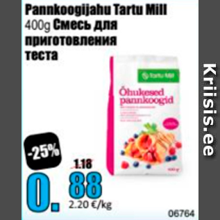 Allahindlus - Pannkoogijahu Tartu Mill 400 g