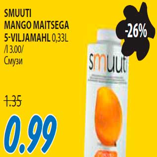 Allahindlus - Smuuti mango maitsega 5-viljamahl