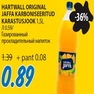 Allahindlus - Hartwall Original Jaffa karboniseeritud karastusjook