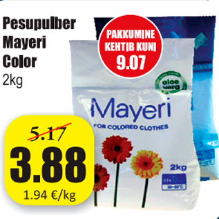 Allahindlus - Pesupulber Mayeri Color 2 kg