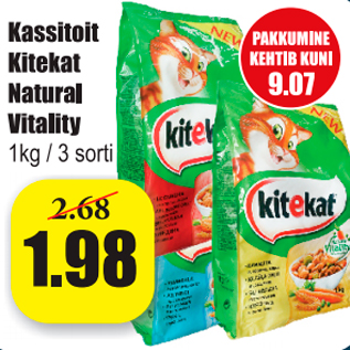 Allahindlus - Kassitoit Kitekat Natural Vitality