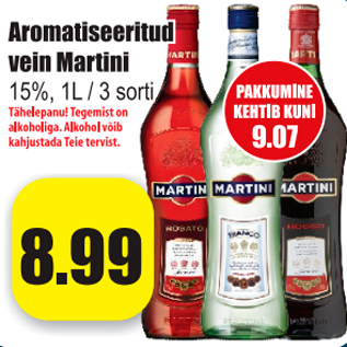 Allahindlus - Aromatiseeritud vein Martini