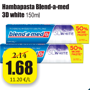 Allahindlus - Hambapasta Blend-a-med 3D white 150 ml